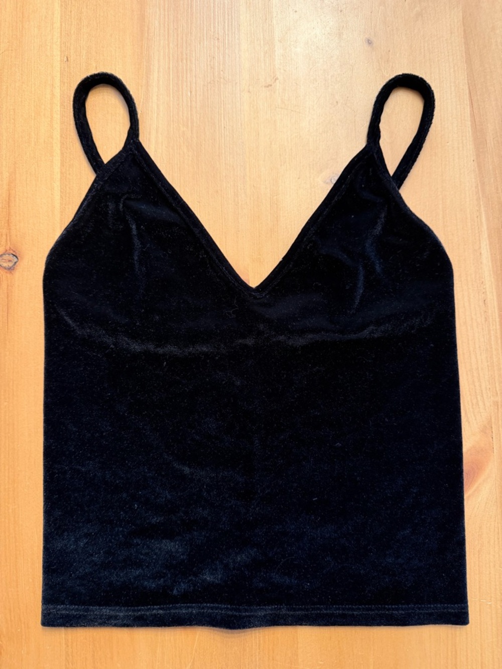Brandy Melville Black Ribbed Top with Exposed Seam
